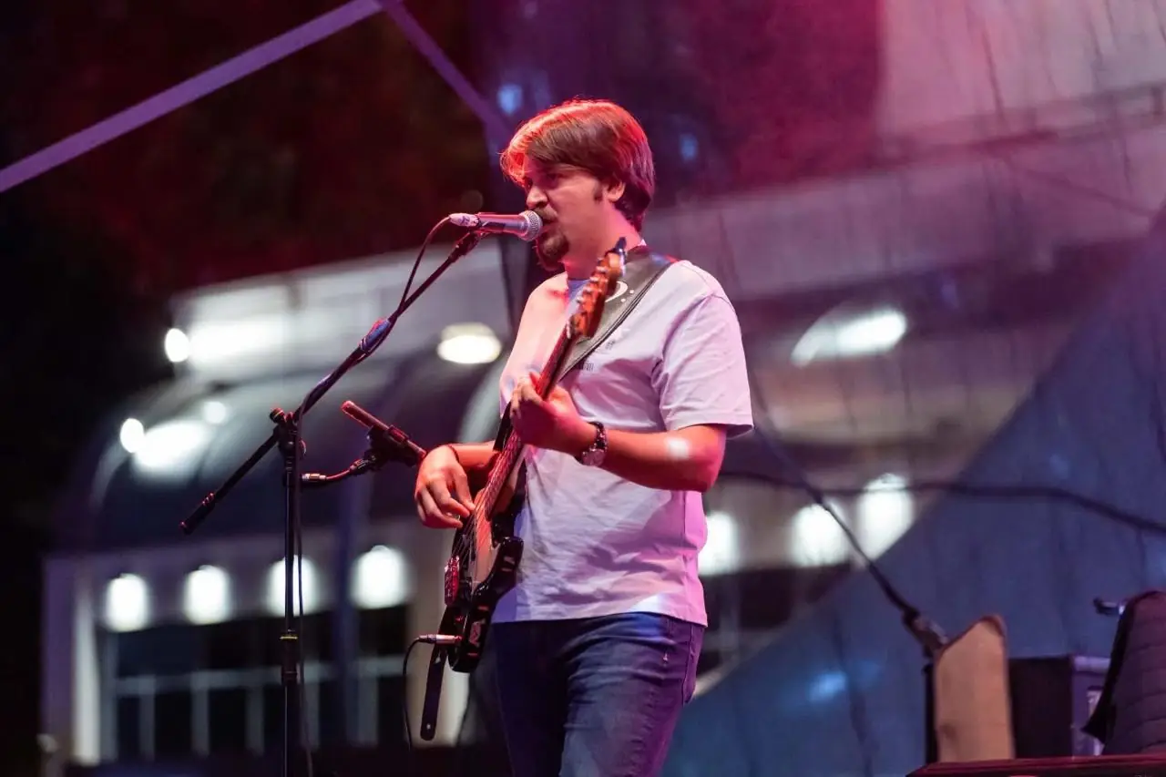 Guitar under the lights